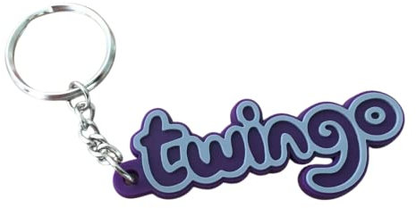 Générique Porte-clés Twingo PVC Souple Monogramme Logo Coffre Violet