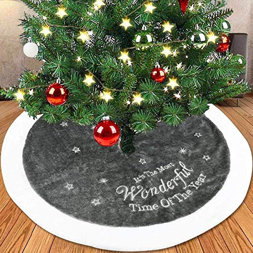 Weihnachtsbaum Christbaum DIY 36/48 Weihnachtsbaum Rock Matte Weihnachtsbaum Fußabdeckung Teppich Startseite Neujahr Grau Zoll Weihnachtsbäume Röcke GCSQF210820