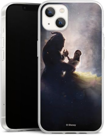 DeinDesign Silikon Hülle kompatibel mit Apple iPhone 13 Case transparent Handyhülle Die Schöne und das Biest Disney Princess Offizielles Lizenzprodukt