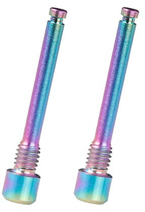 YUPVM Pernos de Titanio M4 para Pastillas de Freno de Disco de Bicicleta Tornillo de InsercióN de Pasador Roscado para Pinza de Disco HidráUlico XT R XT-Color Deslumbrante