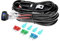 Willpower 12 V LED-Lichtbalken-Kabelsatz, 3 m, 18 AWG, DC 40 A, 5-poliger ON/OFF-Wippschalter, Relais-Flachsicherung für Auto, Geländewagen, SUV, UTE, ATV, 4 x 4 LED-Nebel-Arbeitslampen (2 Leitungen)