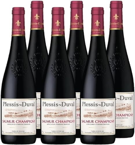 Plessis Duval - AOP Saumur Champigny - Vin Rouge - Lot De 6 Bouteilles X 75 Cl