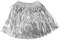 Rock Lametta metallic Damen silber 2XL/3XL