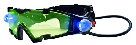 Lexibook Spy Mission, Occhiali Spia per la Visione Notturna, luci LED a Scomparsa, Vetro colorato Verde, Elastici Regolabili, Nero, Colore, Medium, RPSPY04