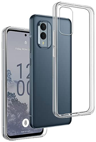 REY Pack 3X Cover in Gel TPU Trasparente per Nokia X30 5G, Ultra Sottile 0,33 mm, Morbido Flessibile, Custodia Silicone