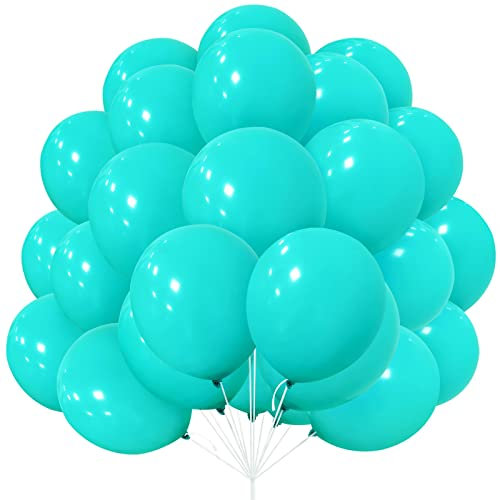 30 Pezzi Palloncini Acqua Blu lattice Turchese Opaco 12 Pollici per Ragazze Donne Ragazzi Festa di Compleanno Matrimonio Baby Shower Nuziale Carnevale Battesimo Comunione Anniversario Decorazioni