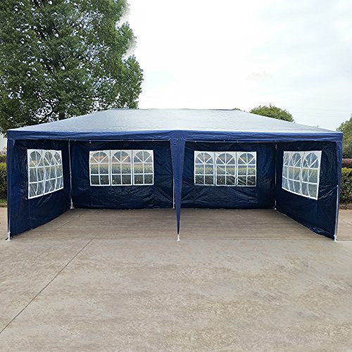 Outdoor PE Garden Gazebo Marquee Canopy Party Wedding Tent Marquee 3 x 6m or 3x9m (3X6, Blue)