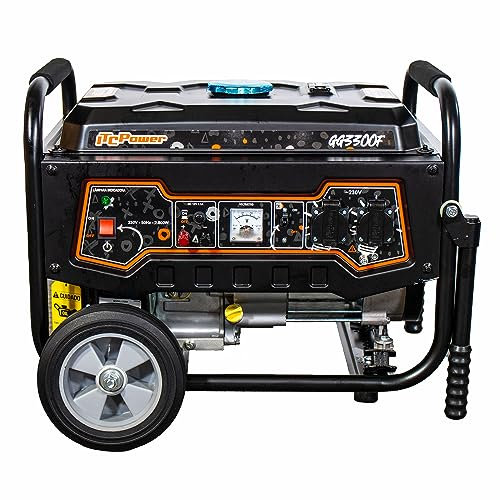 ITCPower Generador Eléctrico de Gasolina monofásico GG3300F
