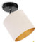 Light-Home Deckenbeleuchtung - Lampen Deckenlampen Milan Sammlung - Deckenlampe Industrial aus Metall und Stoff - Wandlampen 1-Flammig - Durchmesser 15cm - Hell Beige mit Schwarz