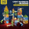 Dilhvy 142 Stück Magnetische Bausteine mit Kugelbahn, Magna Tiles Bunt und Farbleuchte, Starker Magnet Spielzeug, Montessori STEM Magnetspiel für Kinder ab 3-10+Jahre