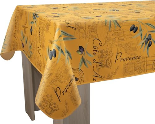Le linge de Jules Tischdecke, schmutzabweisend, Provence, gelb, rechteckig, 150 x 240 cm