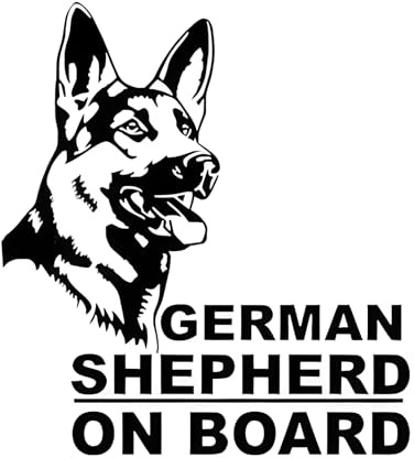 Autoaufkleber 15Cm Schwarz Deutscher Schäferhund Aufkleber Black German Shepherd On Board Car Stickers Haustier Hund Wasserfester Aufkleber Stoßstange Heckscheibe Dekor