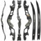 ILF Recurve Bogen für Erwachsene Jugend Jagd 30-60Lbs 62 Takedown Recurvebogen Rechtshänder Recurvebogen Gordon Bogen Gliedmaßen CNC-Bearbeitung (Schwarz, 40LBS)