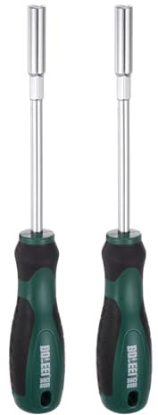 QUARKZMAN 2 Piezas de Llave de Tuerca Métrica 5.5Mm Cr-V con Punta No Magnética Ejes Huecos Destornillador de Vaso Hexagonal con Mango Antideslizante para Reparación Automóviles