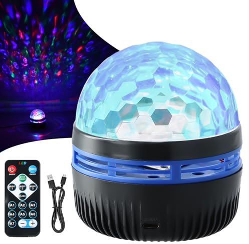 Litinliv 2 in 1 Northern Lights and Ocean Wave Projector, Galaxy Projector Light with Remote Control, RGB Dimmable LED Projection Lamp with 7 Light Effect for Kids, Bedroom, Home