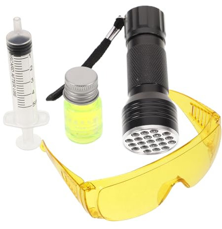 GLEAVI 1satz Automotive Leak Detection Professioneller Lecksucher Für Klimaanlagen Inklusive Taschenlampe Fluoreszierendem Farbstoff Zuverlässiges Werkzeug Für Präzise Lecksuche Für