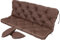 TexDeko® Bankauflage mit Rückenlehne für Hollywoodschaukel 110 x 50 x 56cm Gartenschaukelkissen gemütliche Sitzauflage Gartenbankauflage Polsterauflage wasserabweisend UV-beständig (Braun)