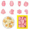 Lot de 8 emporte-pièces et tampons de Noël pressables 3D, Emporte piece noel, Emporte-piece noel, Emporte pièce noel, Emporte pièce tampon de noel