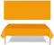 Service de table en papier, 24 pièces (nappe orange)