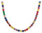 wenwendianzi Hip Hop Iced Out Tennis Kette Halskette for Männer Frauen Luxus Cubic Zirkon Kristall Kurzen Rock Hals Zubehör Schmuck(Chain lenght 36cm,Rainbow 4mm)