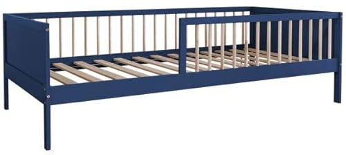 Happy Garden Cama Infantil Adam, tamaño 190x90cm, con somier Estructura de Madera Azul Oscuro, fácil de Montar Una excelente opción para Crear un Dormitorio Infantil Alegre y Acogedor.