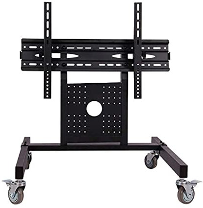 Wall-ed Monitor Stand 32-65 inch TV Floor Black Rack, Wrought Iron Vertical Pulley Display Bracket