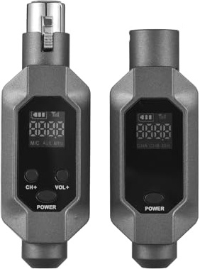 di Microfono Wireless UHF con Trasmettitore e Ricevitore XLR Wireless per Bassi di Chitarra Elettrica 20Hz-20khz Riduzione del Rumore
