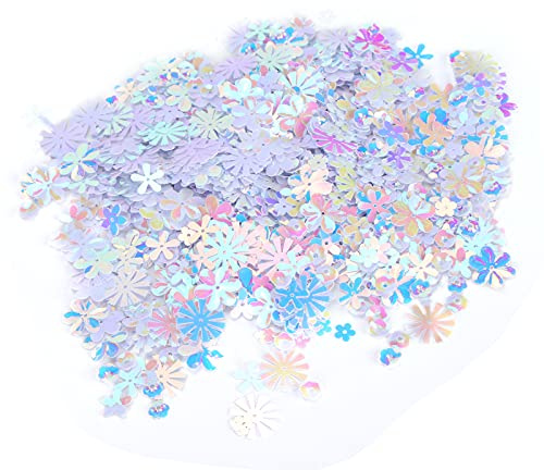 Konfetti, Blumenförmige Glitzer-Pailletten, Pailletten, Party, Hochzeit, Streuteil, Dekorationszubehör, Bunte Rosa Dekorationen, (Bai Cai)