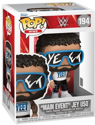 Funko POP! WWE: Jey USO - Sammelbare Vinylfigur - Geschenkidee - Offizielles Merchandise - Spielzeug für Kinder & Erwachsene - Modellfigur für Sammler und zur Ausstellung