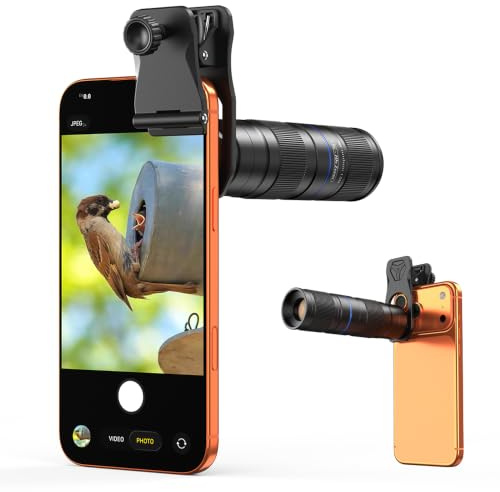 APEXEL 5-10X Zoom Lens for iphone 17/16/15/14/13 Series,Clip On Zoom Lens for Phone Camera Lens,Optical Zoom Lens Attachment