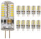 Mengjay 10 x G4 LED Stiftsockel 3Watt Birne LED Lampe Perlen AC 220-240 V 48 SMD 3014 Sparlampe Warmweiß