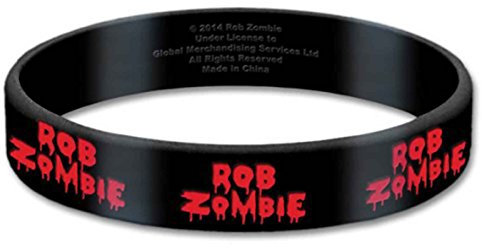 Rob Zombie Armband Logo Nue offiziell Gummy Schwarz 17mm One Size