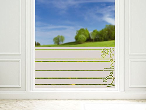 GRAZDesign Fensterfolie Bad Blickdicht - Sichtschutzfolie Wellness Badezimmer - für Dusche & Fenster - Made IN Germany - 80x57cm / Motiv: Wellness