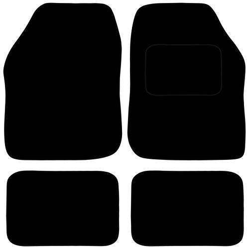 Carsio Universal Car or Van Floor Mats 4PC Set Non Slip Carpet with Black Edging