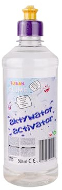 TUBAN Aktivator für Slime – Slime Magic – Lösung für Kleber – Kompatibel mit jedem PVA-Kleber – Sicher für Kinder – Hergestellt in der EU – Frei von schädlichen Stoffen – 500 ml