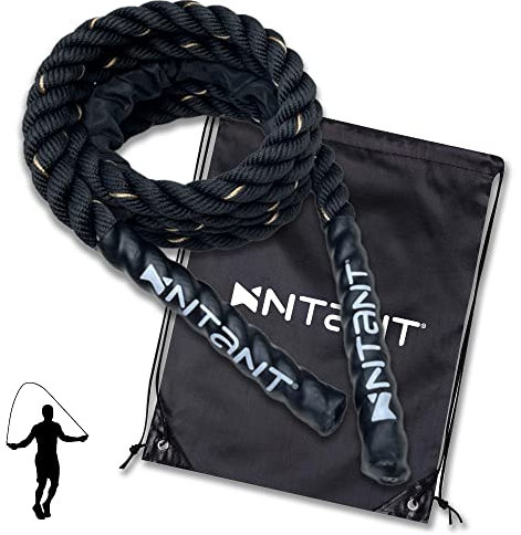 Gewichtetes schweres Springseil für Fitness, Springen, Training, Crossfit-Training, Dickes Kampfseil, für Erwachsene, Frauen, Männer, für das Heimtraining im Fitnessstudio