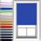 Caecus Electric Blue Blackout Roller Blinds Made To Measure Window Blinds Easy Fit Child Safe Thermal Properties Home Office Fitting Included Up To 60cm Width x Up To 160cm Drop