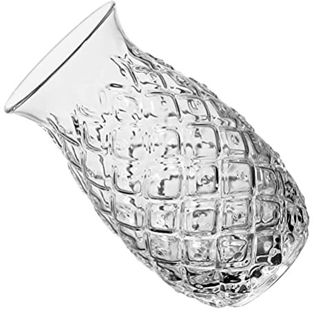 NUOBESTY 1Pc Retro Relief Pineapple Pattern Tea CupDrinking Cup Drinking Cup, Glasses, Wine Whiskey Cocktail Juice Glasses for Outdoor Pool Party Picnics Clear, (042VO973918V)