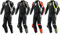 Dainese zweiteiler Lederkombi Avro 4 2PC Motorradanzug Motorradkombi Leathersuit, BLACK-MATT/FLUO-RED/WHIT, 64