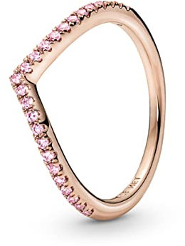 PANDORA Damenring Wish Funkelndes Pink Roségoldfarben 186316C02-50 Ringgröße 50/15,9