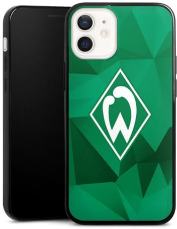 Slim Case extra dünn kompatibel mit Apple iPhone 12 Mini Silikon Handyhülle schwarz Hülle SV Werder Bremen Camouflage Offizielles Lizenzprodukt