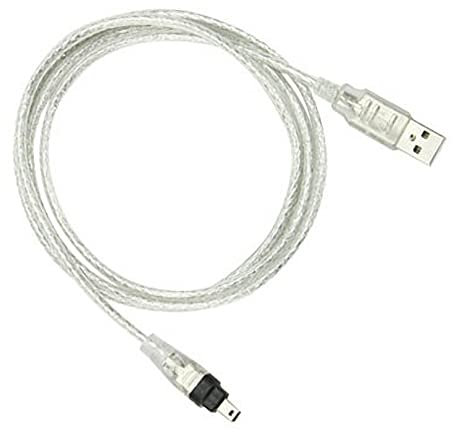 Câbles USB FireWire - USB mâle vers Firewire IEEE 1394 - 4 broches - Câble adaptateur pour Sony DCR-TRV75E DV - 1,5 m