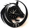 Smotly Vinyl Wanduhr Pferdekopf Muster Vintage Wanduhr Ideal Home Wanddekoration Wanduhr Geschenk