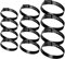 BESTYCHAO 12 Stück 2 Zoll 3 Zoll 4 Zoll Edelstahl Schneckengewinde-Schlauchschellen, verstellbare Schlauchschellen 27-51mm 52-76mm 78-102mm (Schwarz)