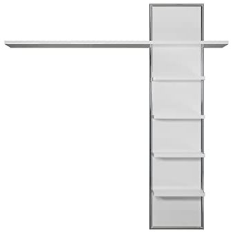 trendteam smart living - Wandregal Bücherleiste Bücherregal - Wohnzimmer - Infinity - Aufbaumaß (BxHxT) 143 x 152 x 20 cm - Farbe Weiß - 195248501