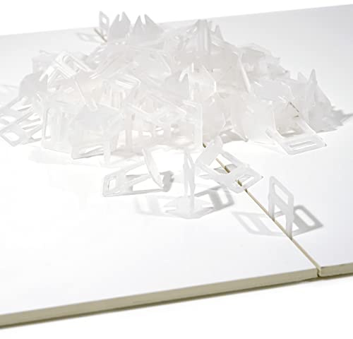 XPOtool 200x Zuglaschen für Fliesen Nivelliersystem, 1,0 mm Fugenbreite, Fliesen Verlegehilfe, Laschen mit Sollbruchstelle