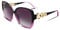 FEISEDY Sonnenbrille Damen Polarisiert Groß Vintage 70er 80er Jahre Brille mit Mit Perleneinlage & UV400 Schutz B2821