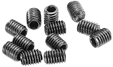 sourcing map Guitar Bridge Saddle Height Adjustment Screws Metric M3x4 Black for Electric Guitars Bridge 12pcs