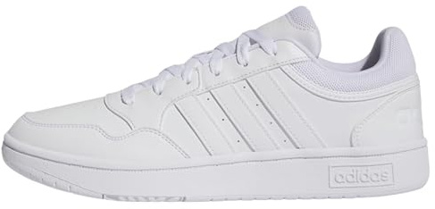adidas Men's Hoops 3.0 Low Classic Vintage Shoes, Cloud White/Cloud White/Core Black, 9.5 UK