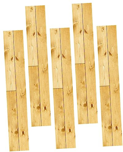 DOITOOL Fliesen Mit Echtholzstruktur Zum Abziehen Und Aufkleben 5er-pack Einfache Installation Geeignet Für Wohnzimmer Eingangsbereich Heimdekoration
